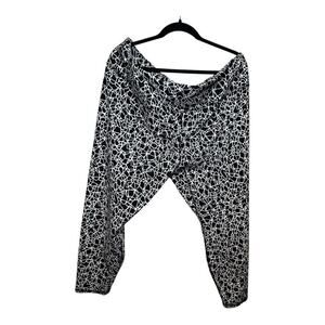 Diane von Furstenberg x Target Leggings Womens 3X Black White Mom Activewear